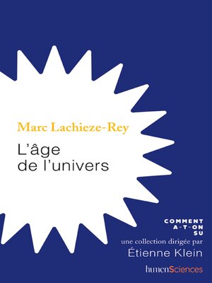 cover image of L'âge de l'Univers